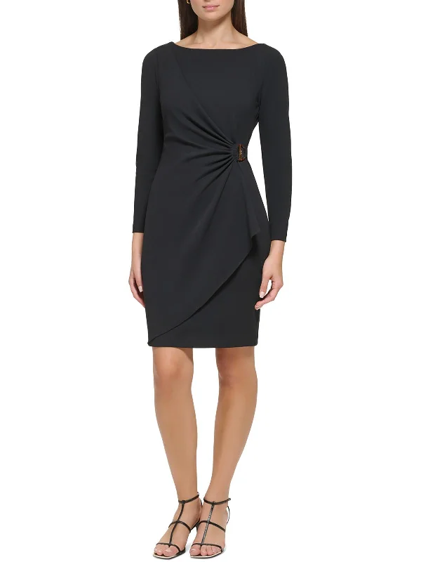 Deal Explosion Womens Embellished Above Knee Wrap Dress