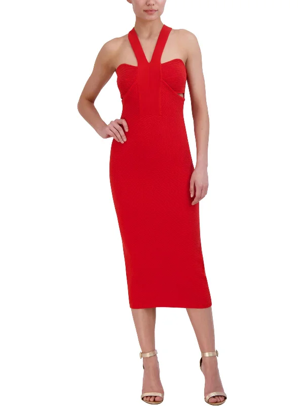 Warehouse Sale Womens Sleeveless Ribbed Sheath Dress