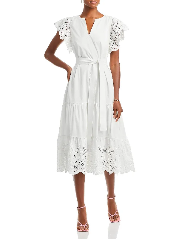 Bargain Prices GIA Womens Woven Tiered Midi Dress
