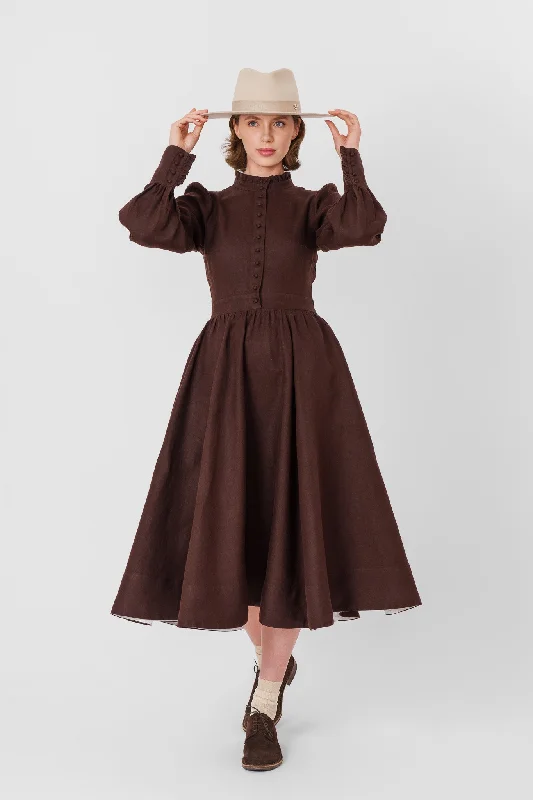 Exclusive Deal Abigail Dress, Long Sleeve, Twill Linen