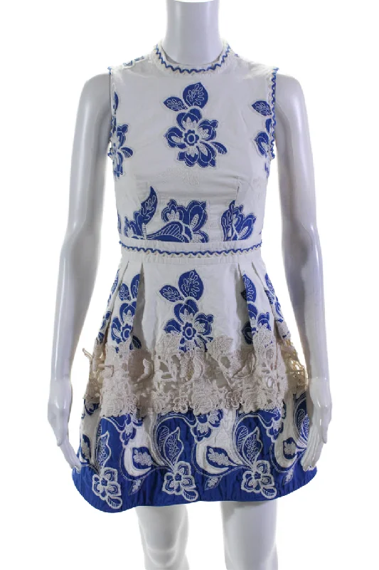 Fantastic Deals Alexis Womens Floral Farah Dress White