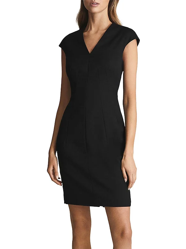 Don't Miss Womens Cap Sleeve Knee Midi Dress