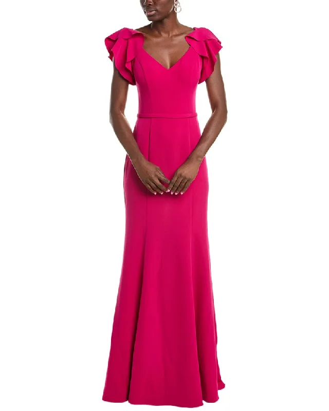 Today’s Special Rene Ruiz V-Neck Crepe Gown