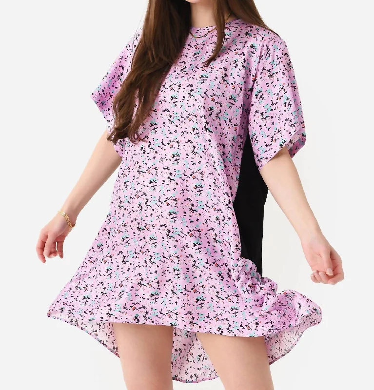Closeout Lily Mini Dress In Floral Print/black
