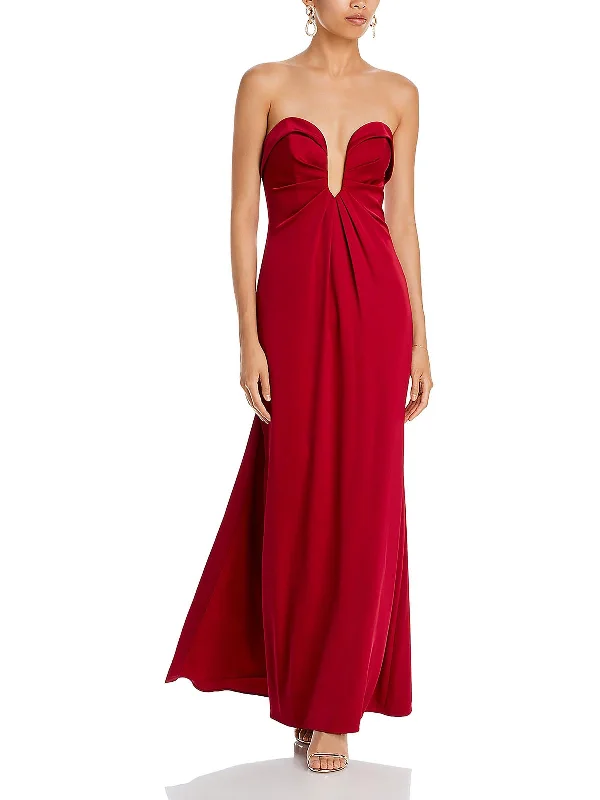 Big Discounts Womens Satin Long Evening Dress