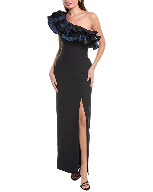 Super Sale Rene Ruiz One-Shoulder Column Gown