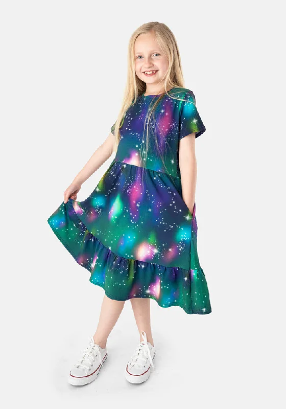 Overstock Sale Children's Galaxy Print Cotton Dress (Stelara)