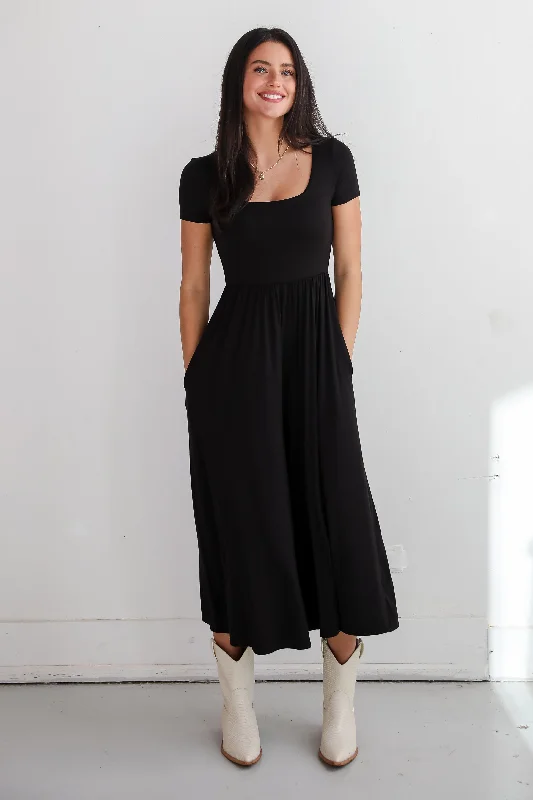 Take Advantage Remarkable Attitude Black Jumpsuit