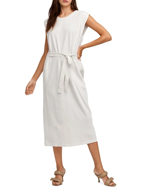 Inventory Reduction Womens Ribbed Knit Calf Midi Dress