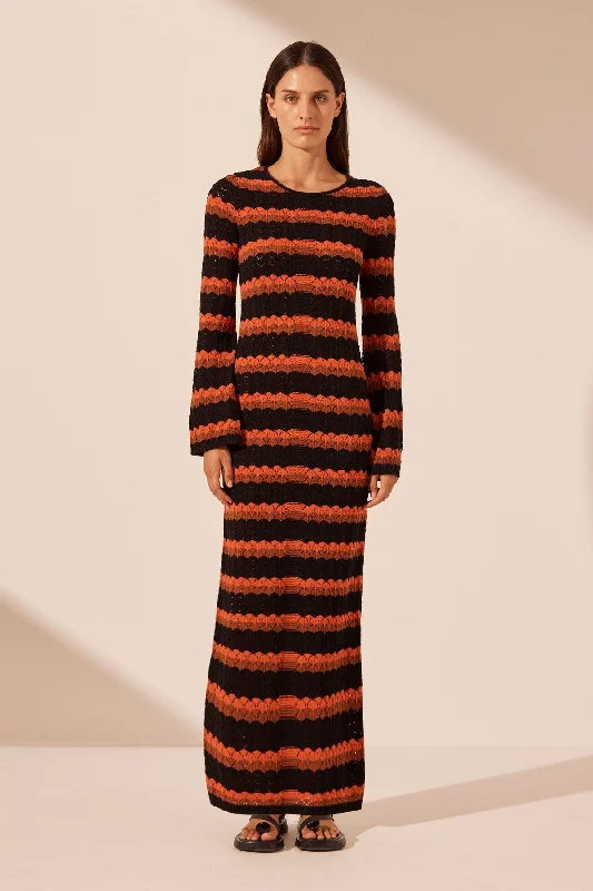 Can't Miss ISLA FLARED SLEEVE OPEN BACK MAXI DRESS