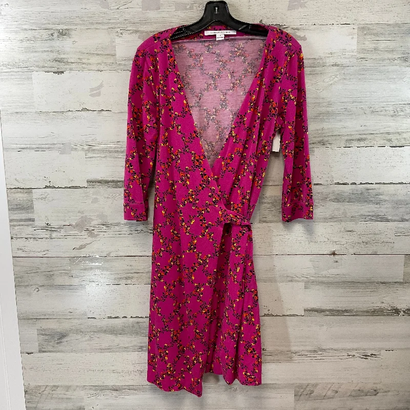 Overstock Dress Casual Short By Diane Von Furstenberg In Pink, Size: M