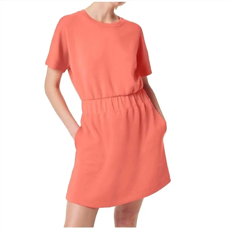 Incredible Offers Airessential Cinched Dress In Sunset Peach