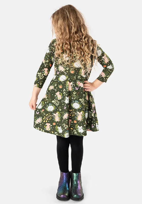 Overstock Children's Autumn Mice Print Dress (Layla)