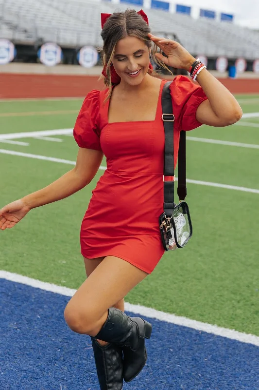 Lowest Price Game Day Ready Mini Dress - Red - FINAL SALE