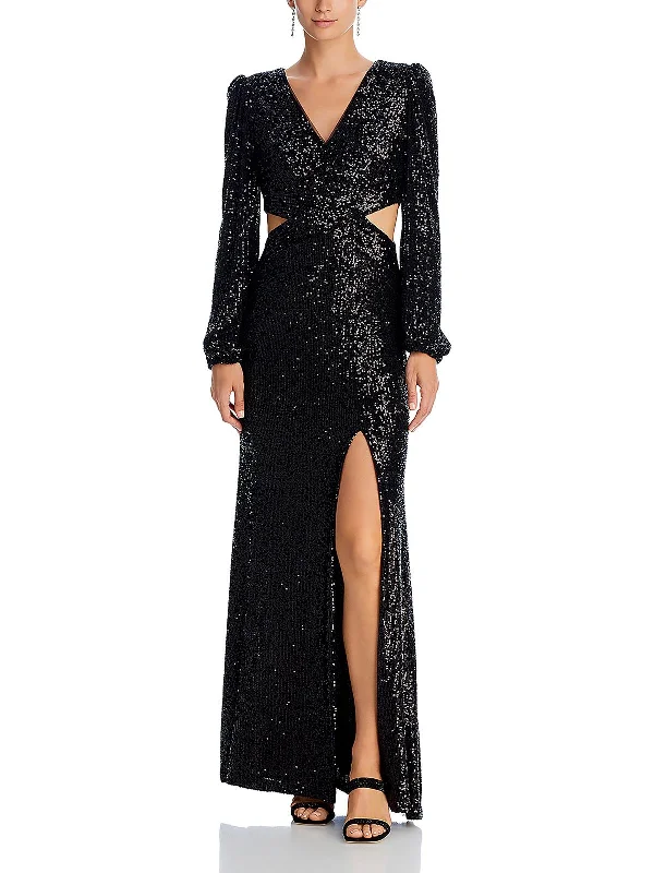 Low Prices Womens Mesh Sequined Evening Dress