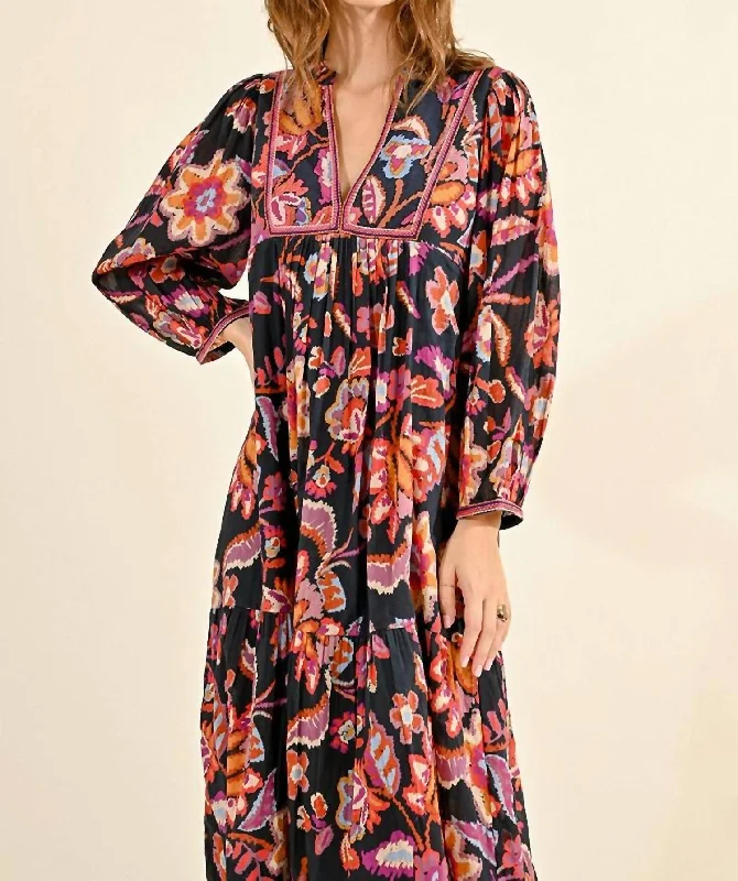 Super Bargain Floral Liv Dress In Black