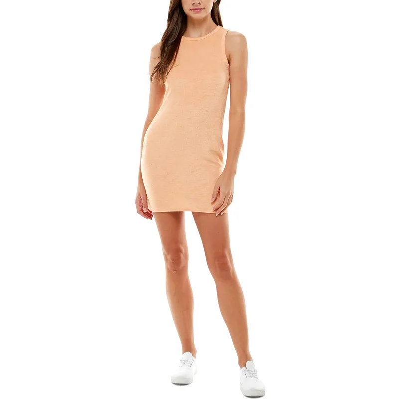 Loyalty Reward Juniors Womens Terry Racerback Bodycon Dress
