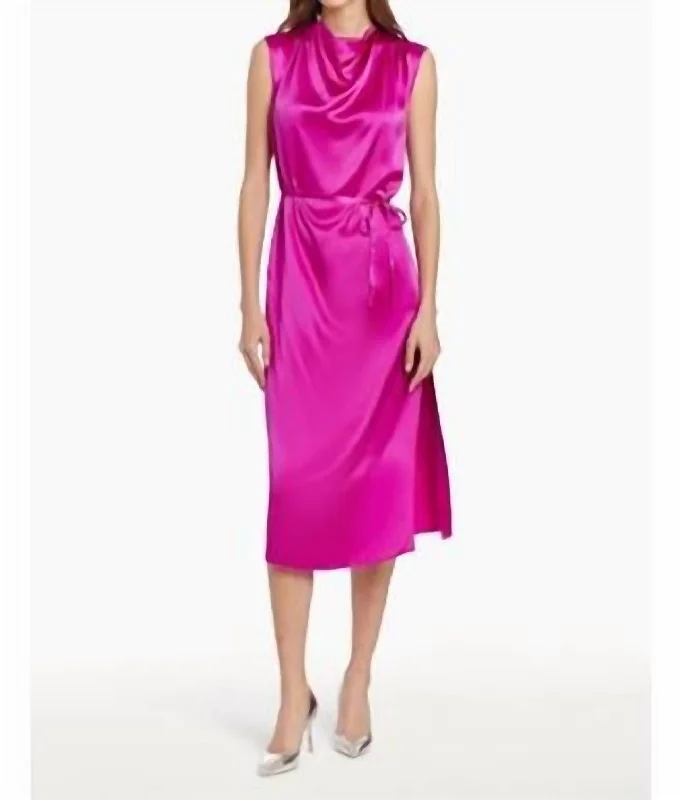 Sneak Peek Sale Freya Midi Dress In Hot Pink
