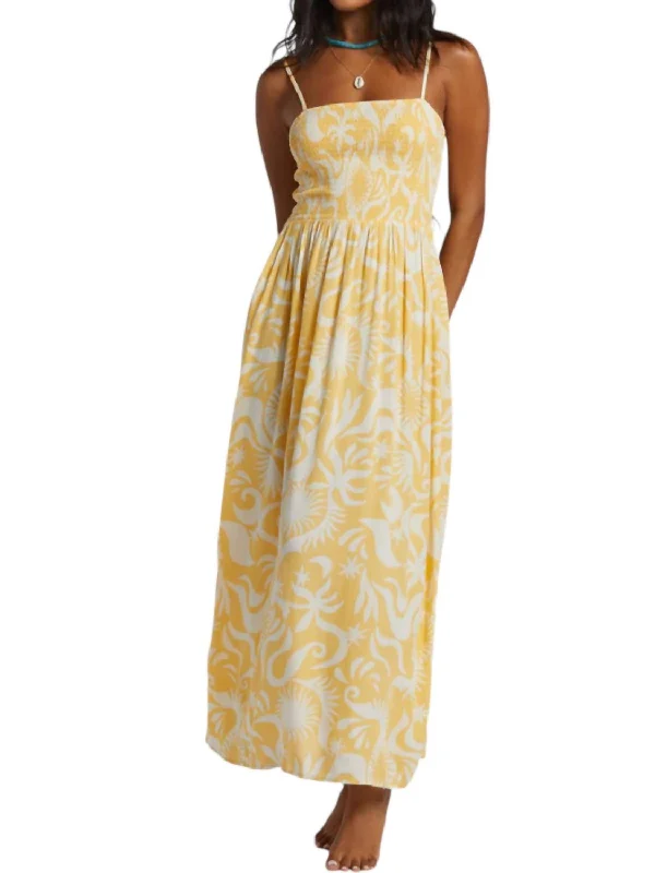 Don't Miss Sunspell Midi Dress In Brighter Days
