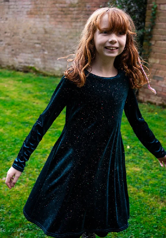 Clearance Sale Children's Petrol Sparkle Dress (Dazzle)
