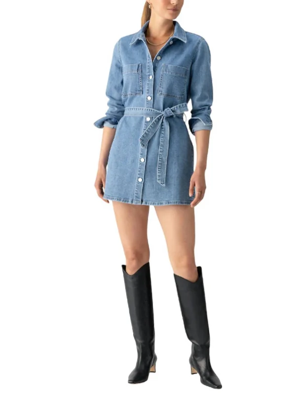 The Best Prices Utility Shirt Dress In Denim Blue