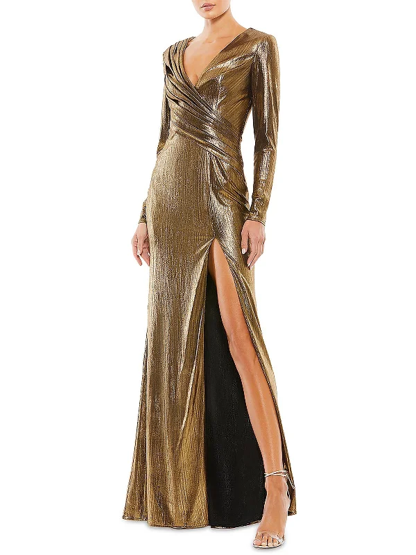 Savings Galore Womens Shimmer Long Evening Dress