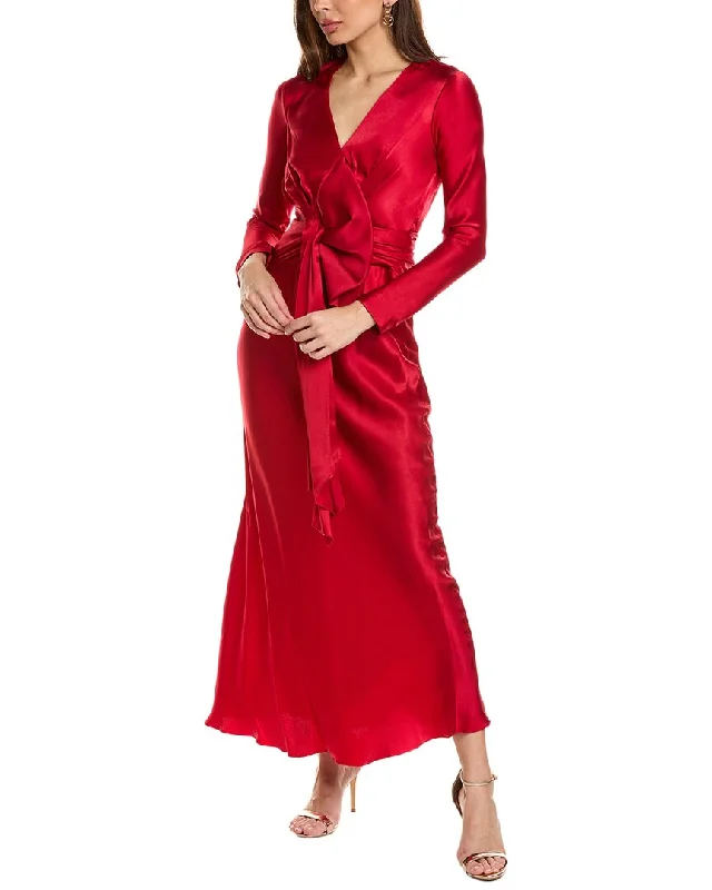 Unbeatable Prices Alberta Ferretti Satin Silk-Blend Gown