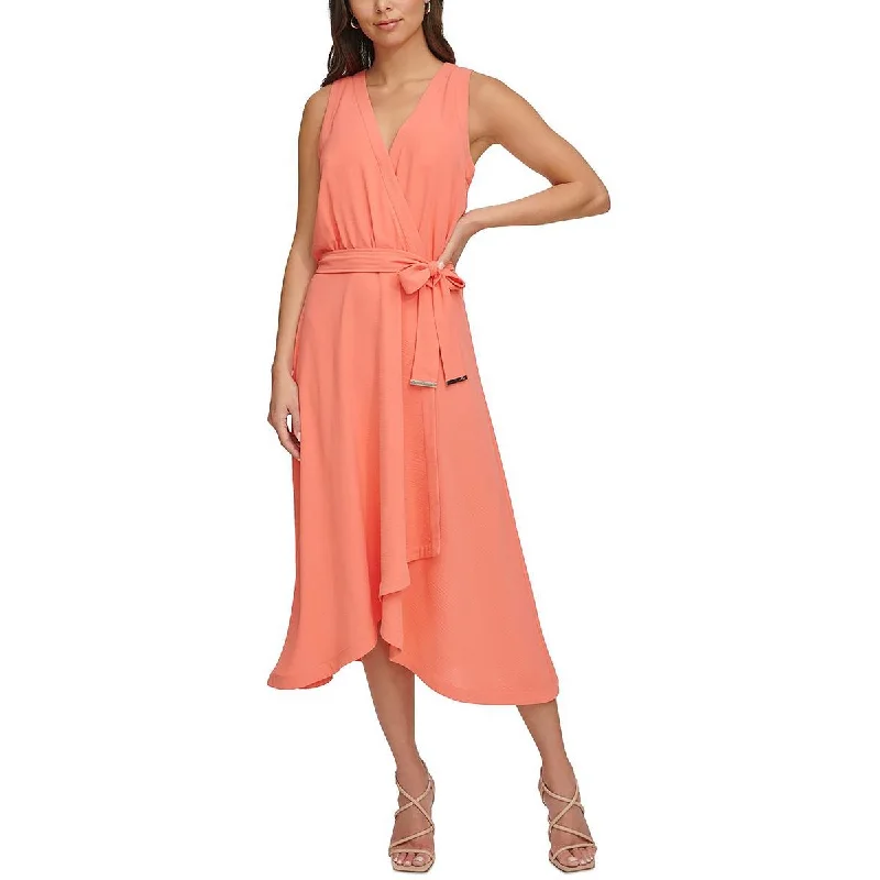 Special Price Womens Hi-Low Sleeveless Fit & Flare Dress