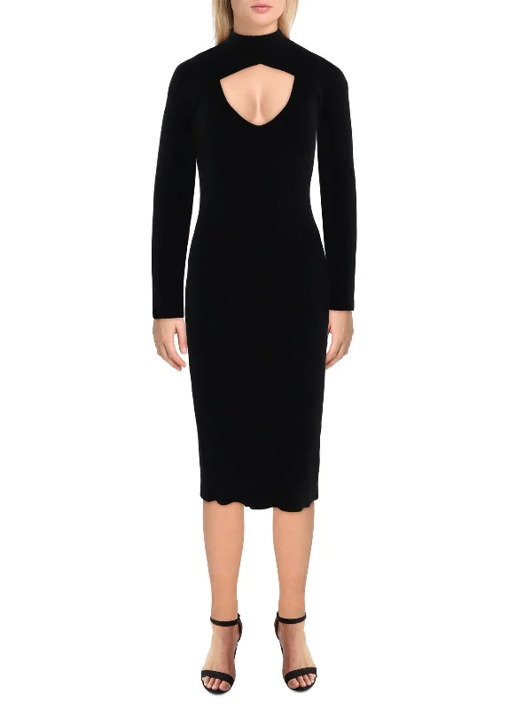 Exclusive Offers Womens Knee Length Ribbed Sweaterdress