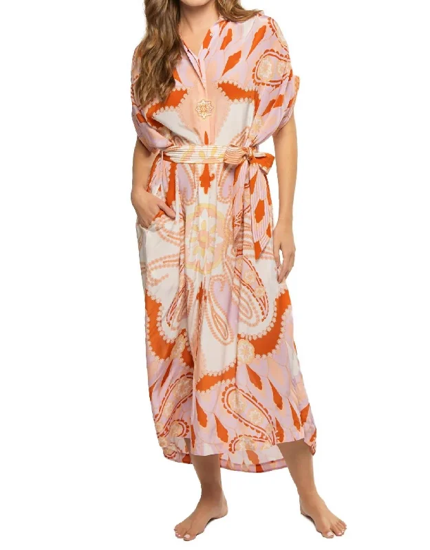 Hot Deal Valerie Kaftan Dress In Maxi Paisley