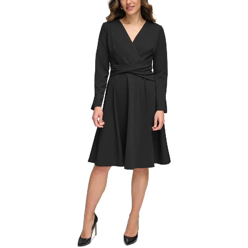 Unmissable Offer Womens Faux Wrap Fit & Flare Fit & Flare Dress