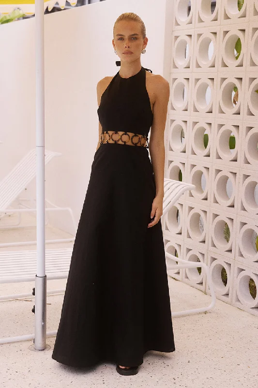 Early Bird Discount RAFINA MAXI DRESS - BLACK