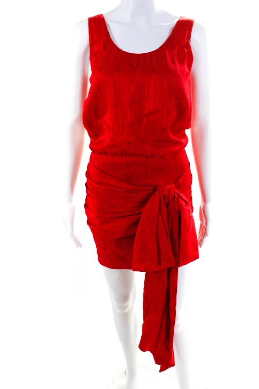 Midnight Madness Philosophy di Lorenzo Serafini Womens Tie Mini Dress - Red