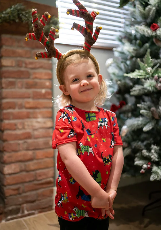 Year-End Sale Children's Christmas Cat Print  T-Shirt (Jingles)