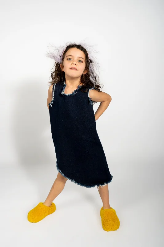 Daily Deals NAVY DENIM SLEEVELESS DRESS