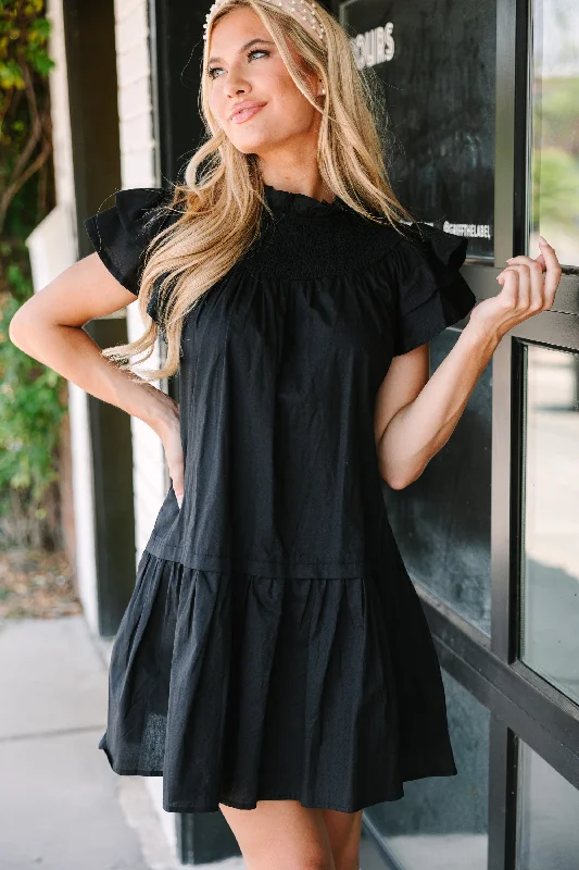Midnight Sale Pinch: All That You Are Black Ruffled Dress
