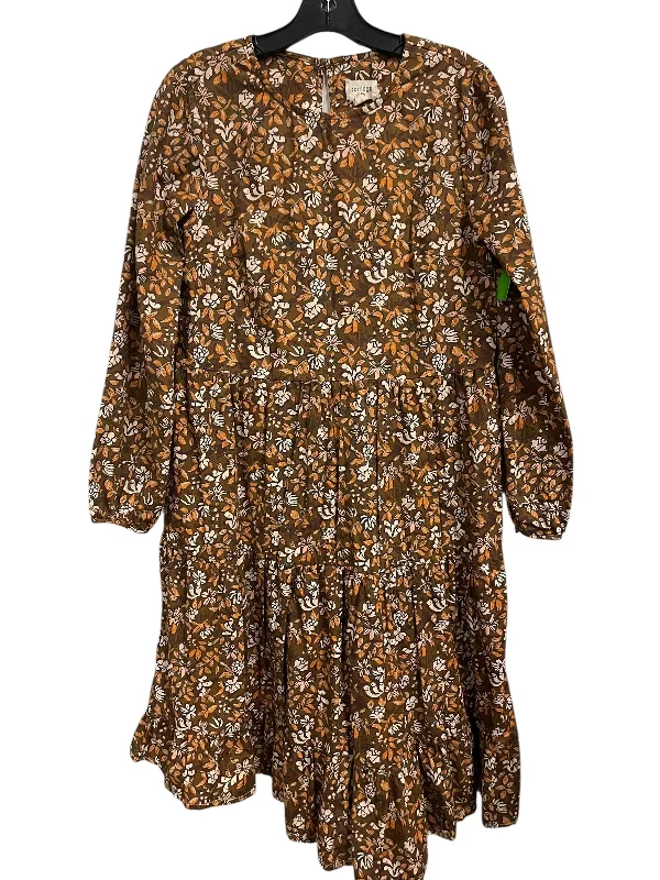 Act Now Dress Casual Midi By Porridge In Orange, Size: S