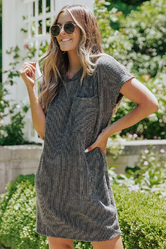 Special Savings Remy Ribbed Pocket Tee Mini Dress - FINAL SALE