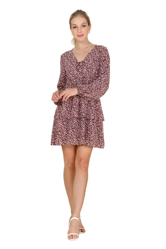 Can't Miss Multi Floral Babydoll Dress