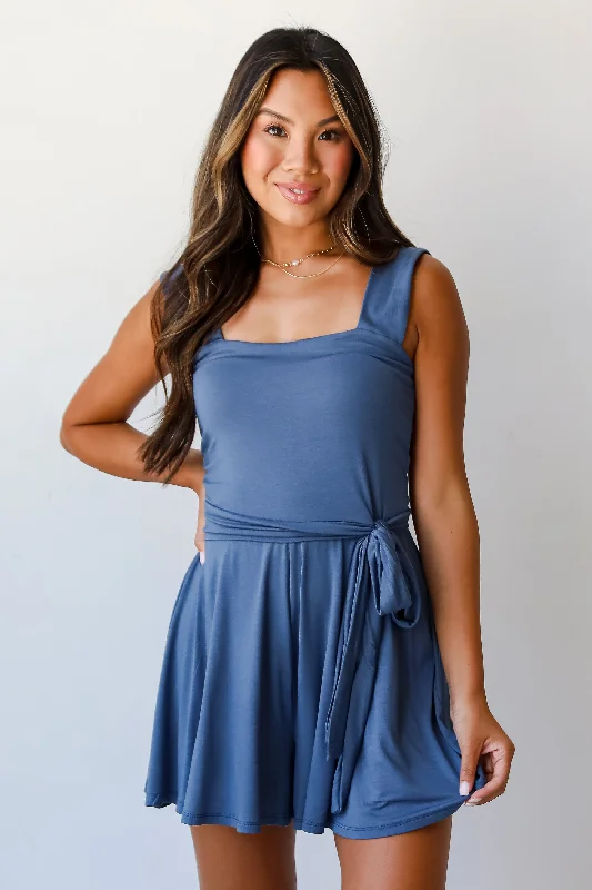 Referral Discount Lovely Simplicity Navy Romper