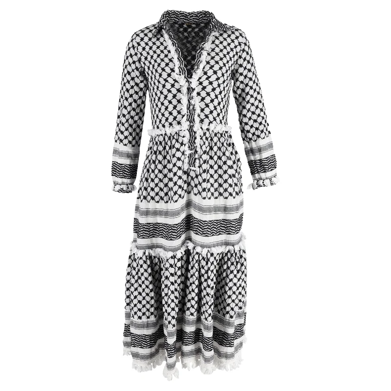 Deal of the Week Dodo Bar Or Mona Printed Maxi Dress in Black Cotton
