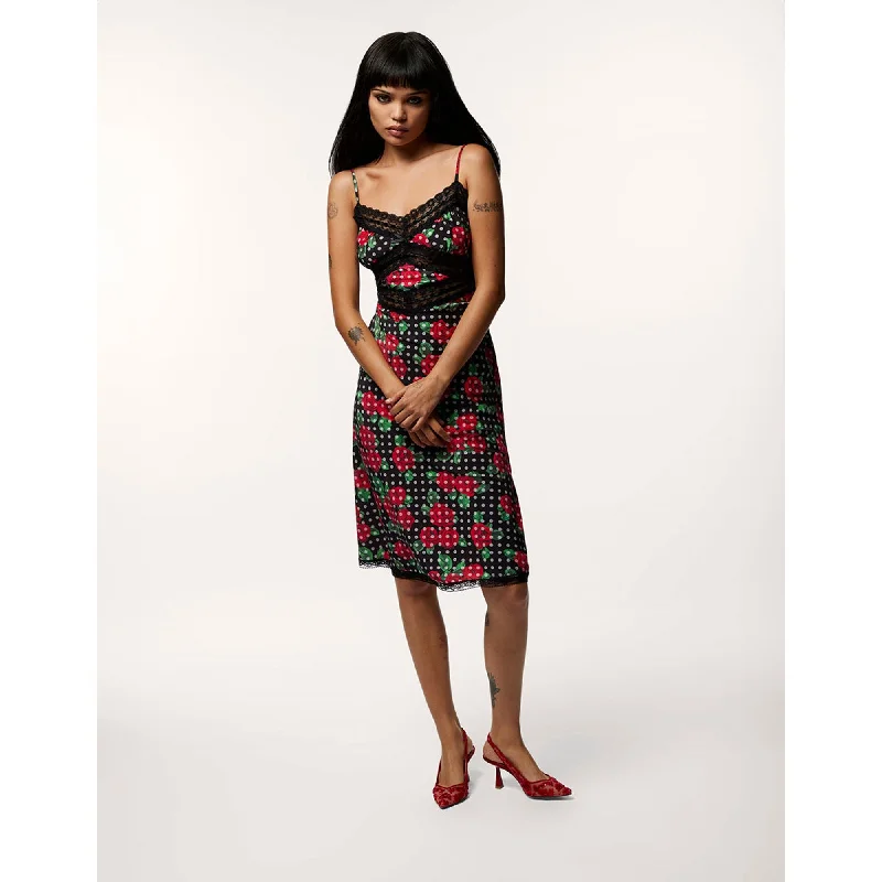 Time-Limited Offer Betseys Sleeveless Ribbon Dress Bright Rose