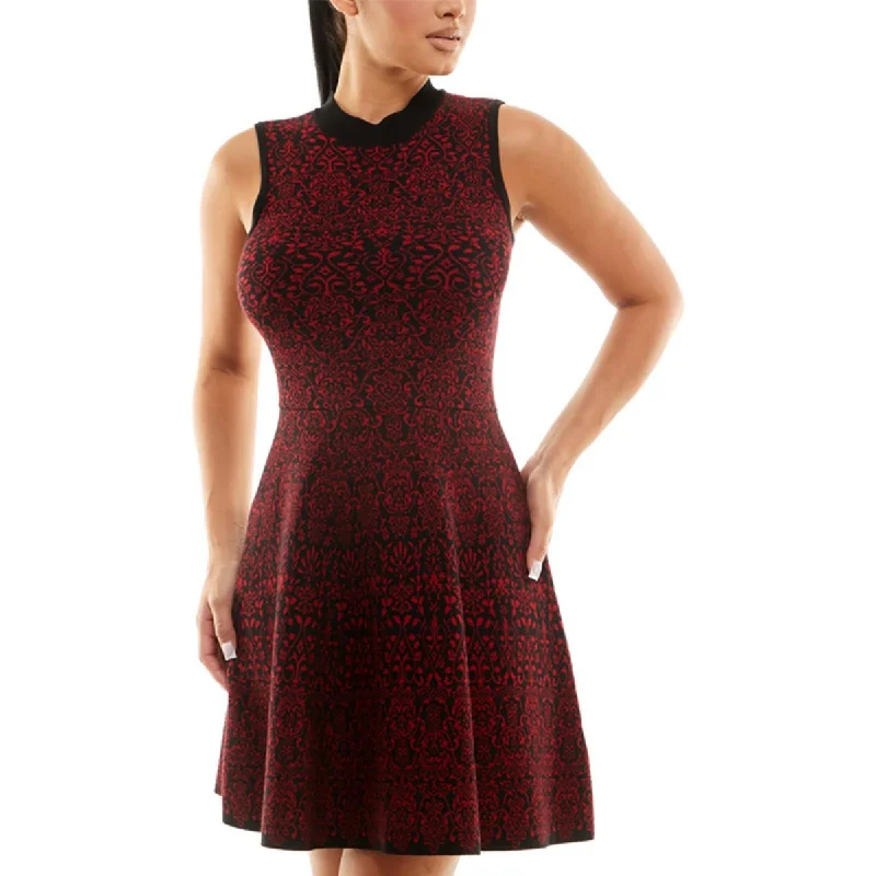 Must-Have Deals Juniors Womens Baroque Mini Fit & Flare Dress