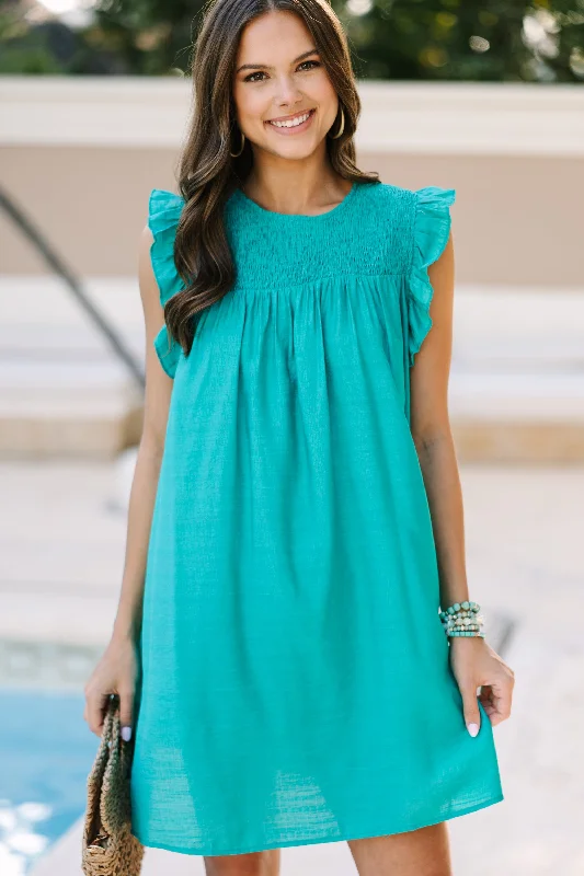 Reduced Prices Longing For Love Green Ruffled Dress