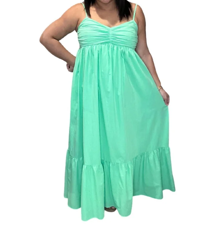 Markdown Madness Flora Maxi Dress In Sea Green