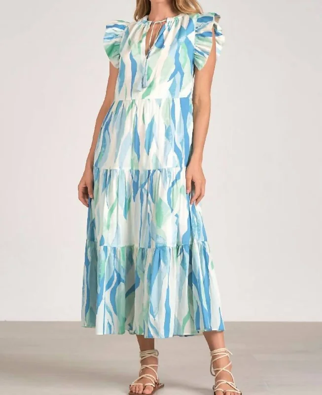 The Best Prices Cora Maxi Dress In Azure Amalfi