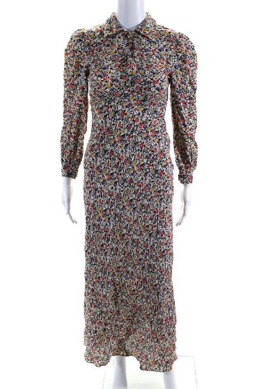 New Arrival Doen Womens Floral Print Zelda Maxi Dress Multi Colored