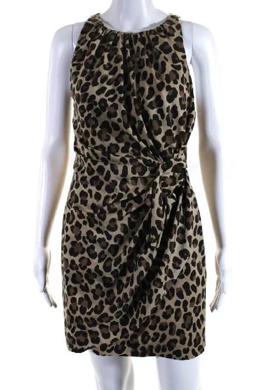 Exclusive Access Moschino Cheap & Chic Womens Animal Print Sleeveless Dress Brown
