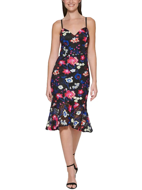 Savings Spectacular Womens Lace Nylon Midi Dress
