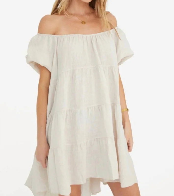 Markdowns Sabrina Linen Dress In Beige